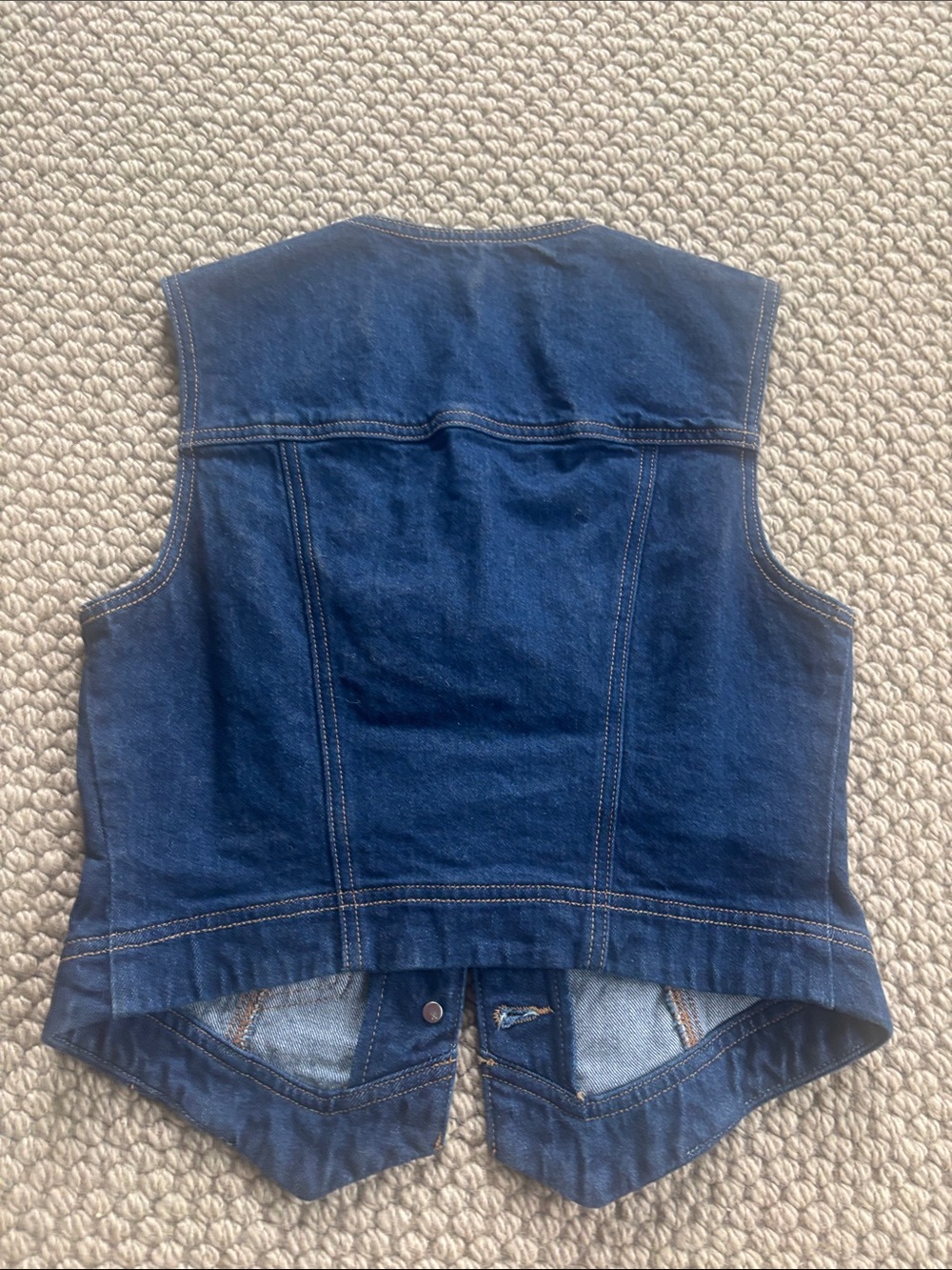 Veronica Beard Valeria Denim Button Vest - Picture 3 of 3